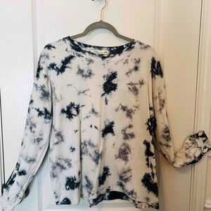 C&C California Blue and White Long Sleeve Relaxed Tee